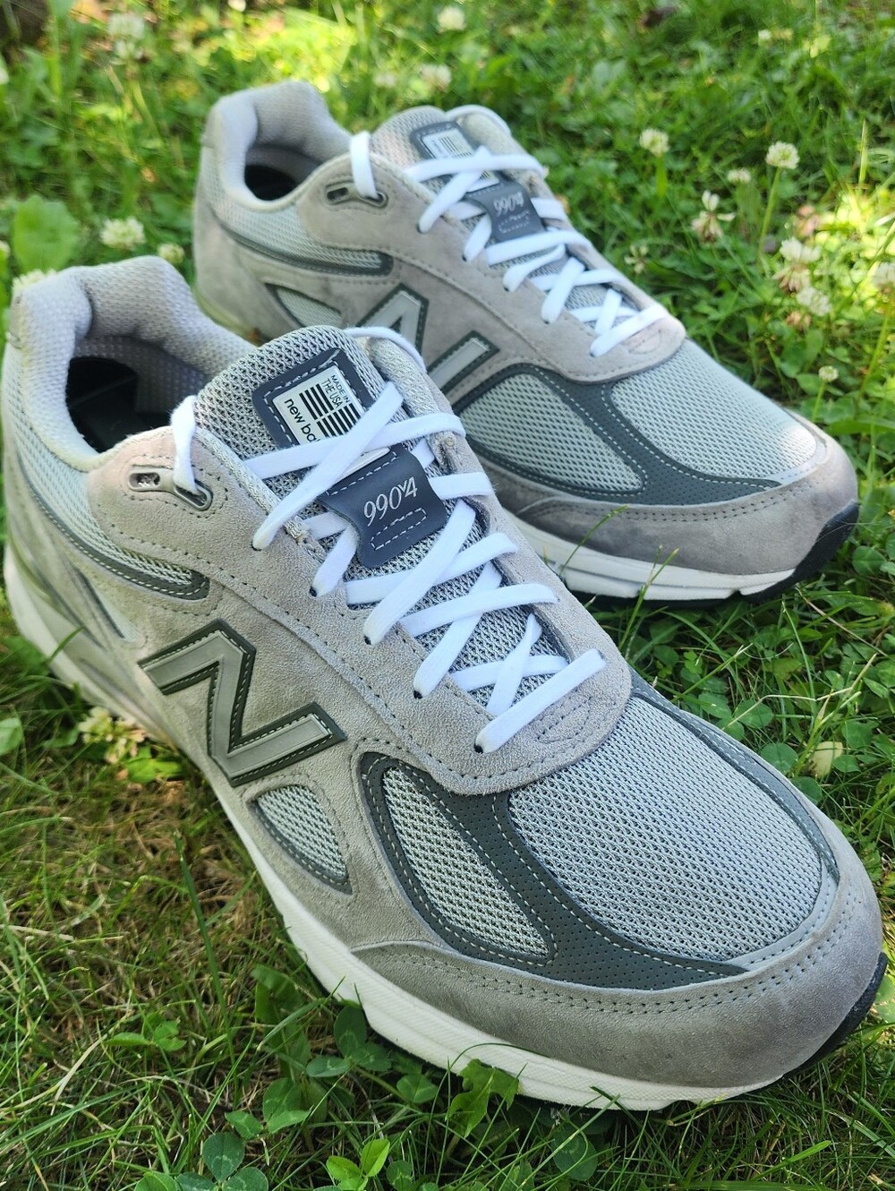 Sz 11.5 - Men's New Balance 990 V4 Grey Mesh&Suede Athletic Sneakers Made In USA - Picture 4 of 15